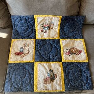 Handmade Quilted Wall Hanging Country Farmhouse Pie Tea Vegetables
